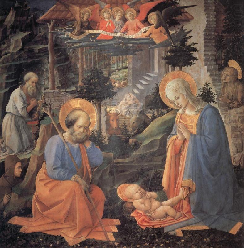 Fra Filippo Lippi The Adoration of the Infant jesus china oil painting image
